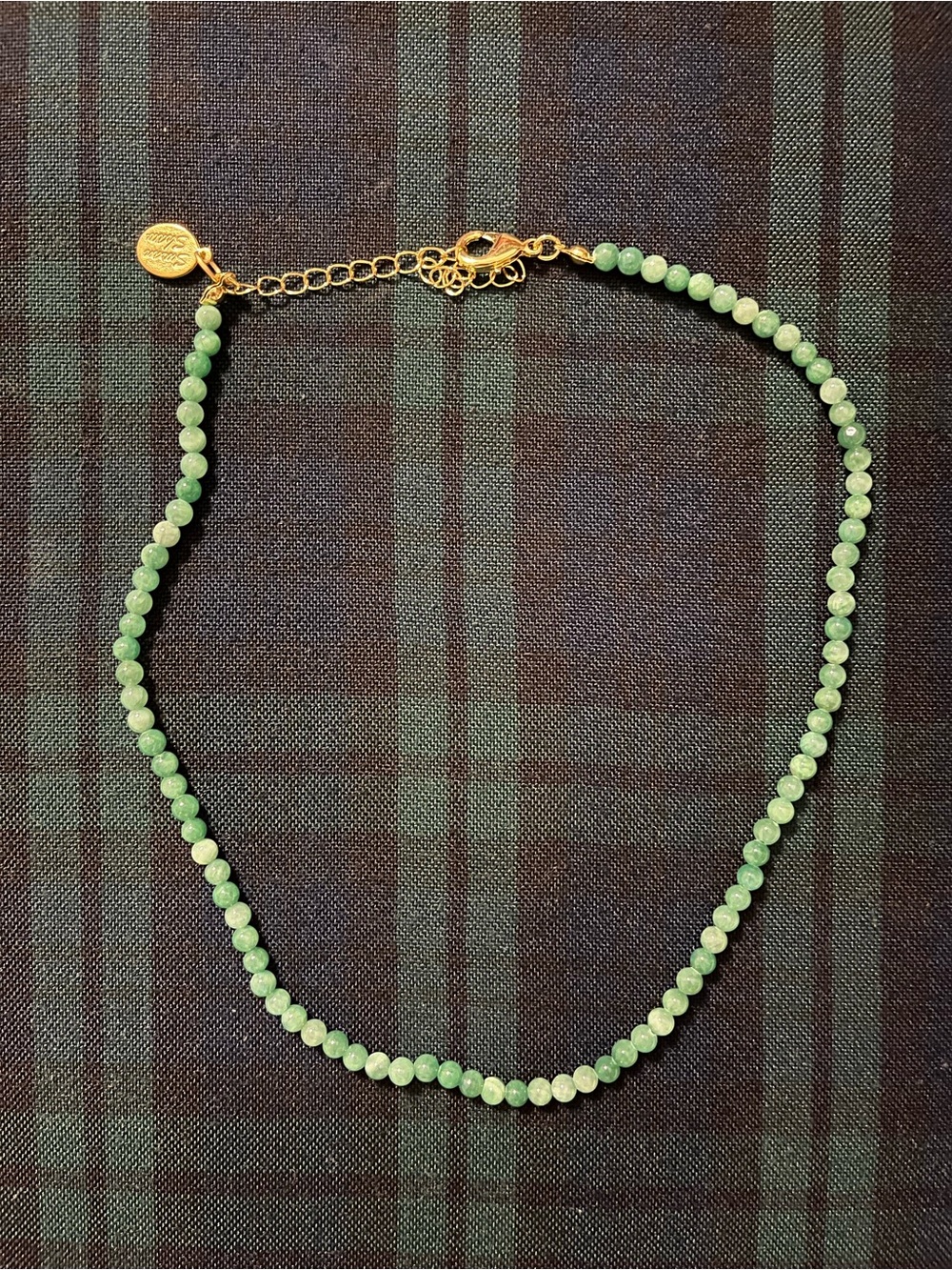 NWT Susan Shaw Jade Green Beaded Necklace - Picture 7 of 8